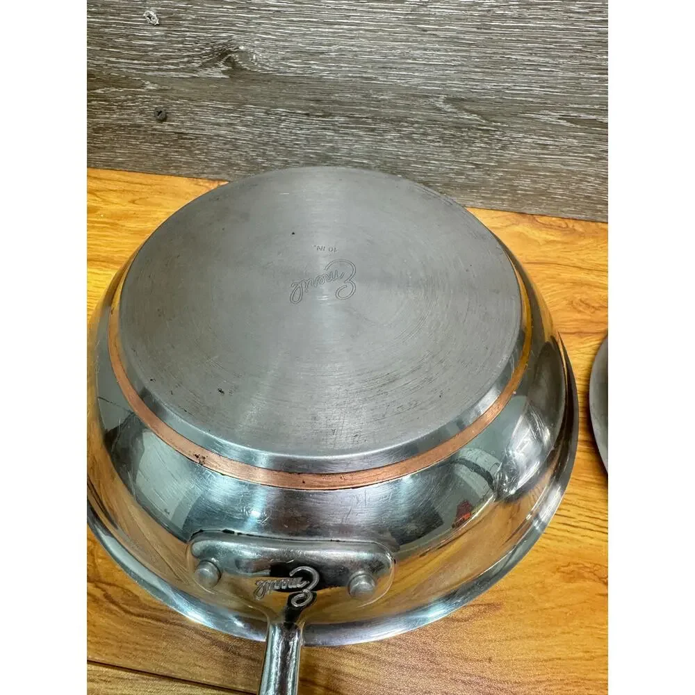 Emeril By All Clad 10 in & 8 in Copper Core Stainless Steel Fry Pan Skillet~2 Pc